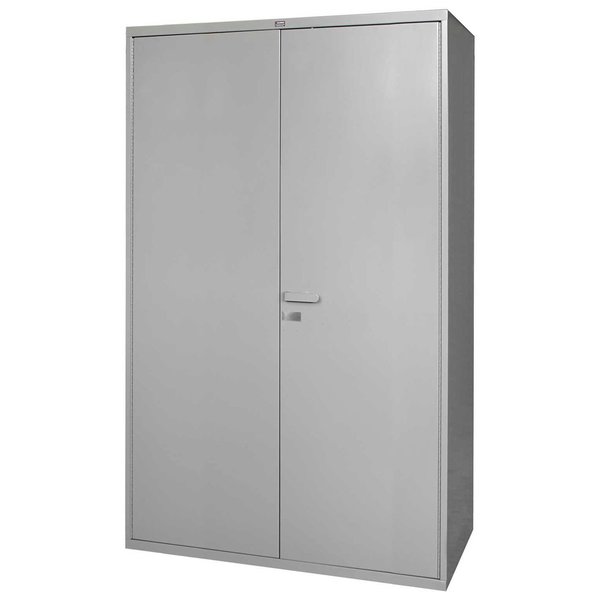 Global Industrial All-Welded Heavy Duty Storage Cabinet, 14 Gauge, 60Wx24Dx78H, Gray 316062